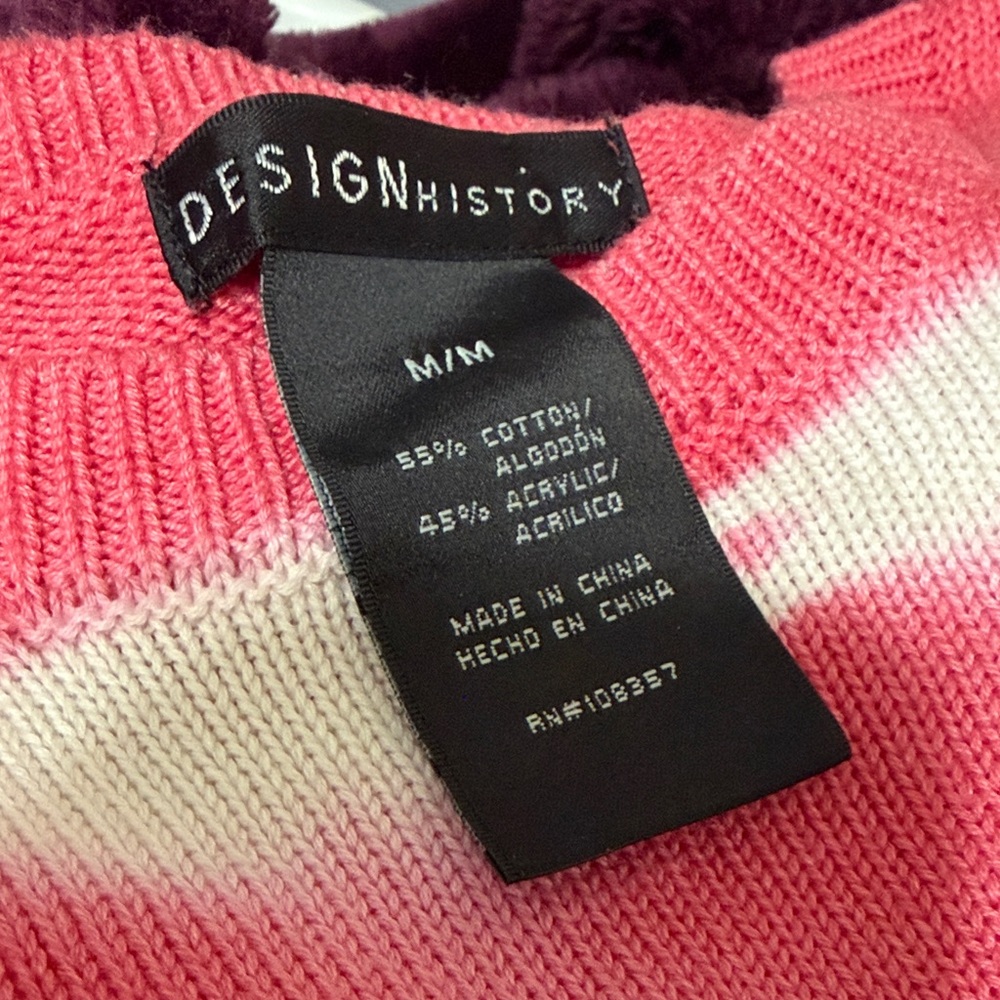 Women's Tie-Dye Sweater - Pink and White - Picture 2 of 2